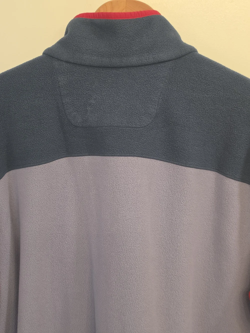 The North Face Vintage Men's XXL Fleece Blue Red Gray Full Zip Pit Zips...